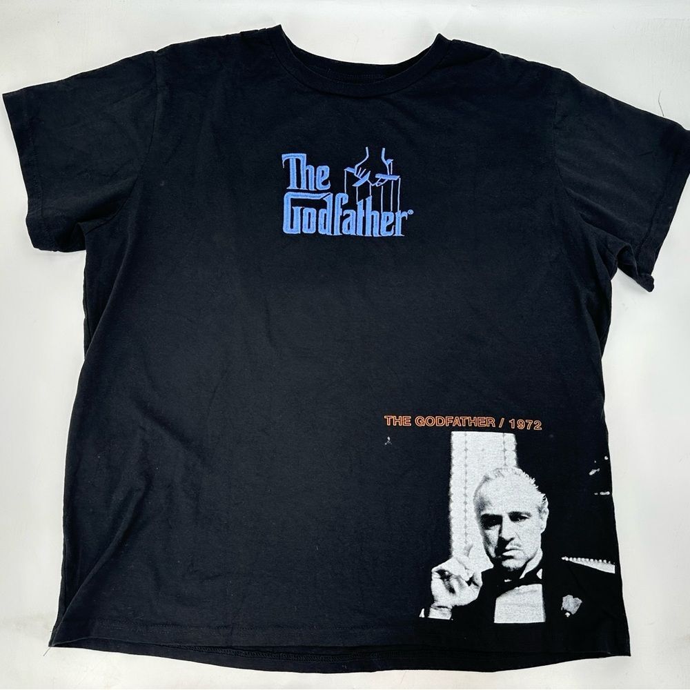 The Godfather Graphic Tee Black Movie Shirt Marlon Brando Vintage Style